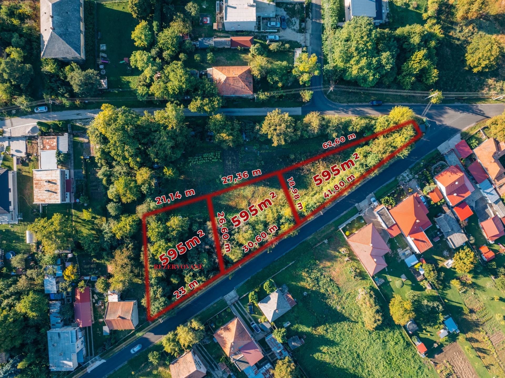 Predaj pozemku 595 m2 Beladice