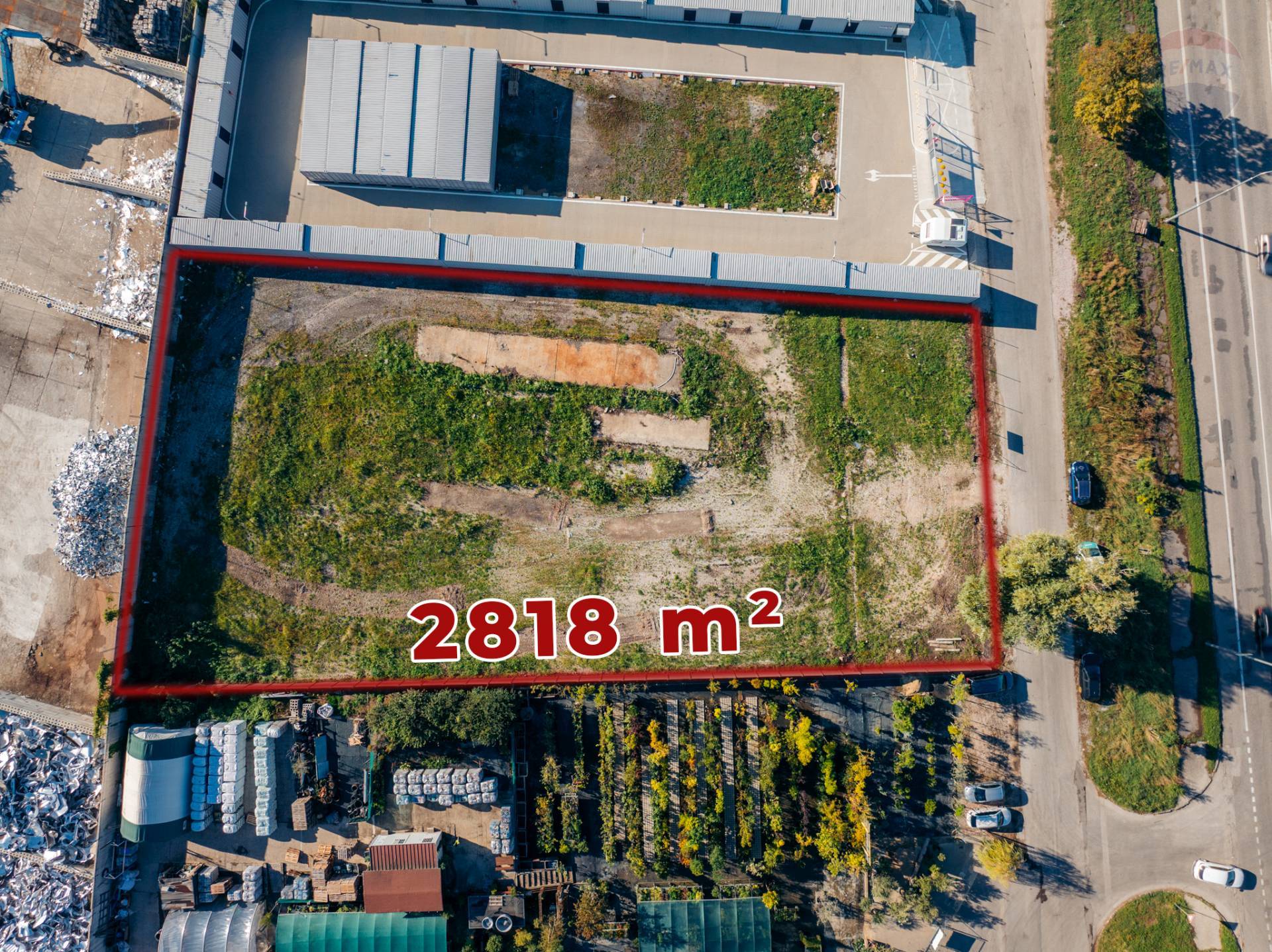 Prenájom pozemok 2818 m2, Nitra – 100 m od napojenia na R1