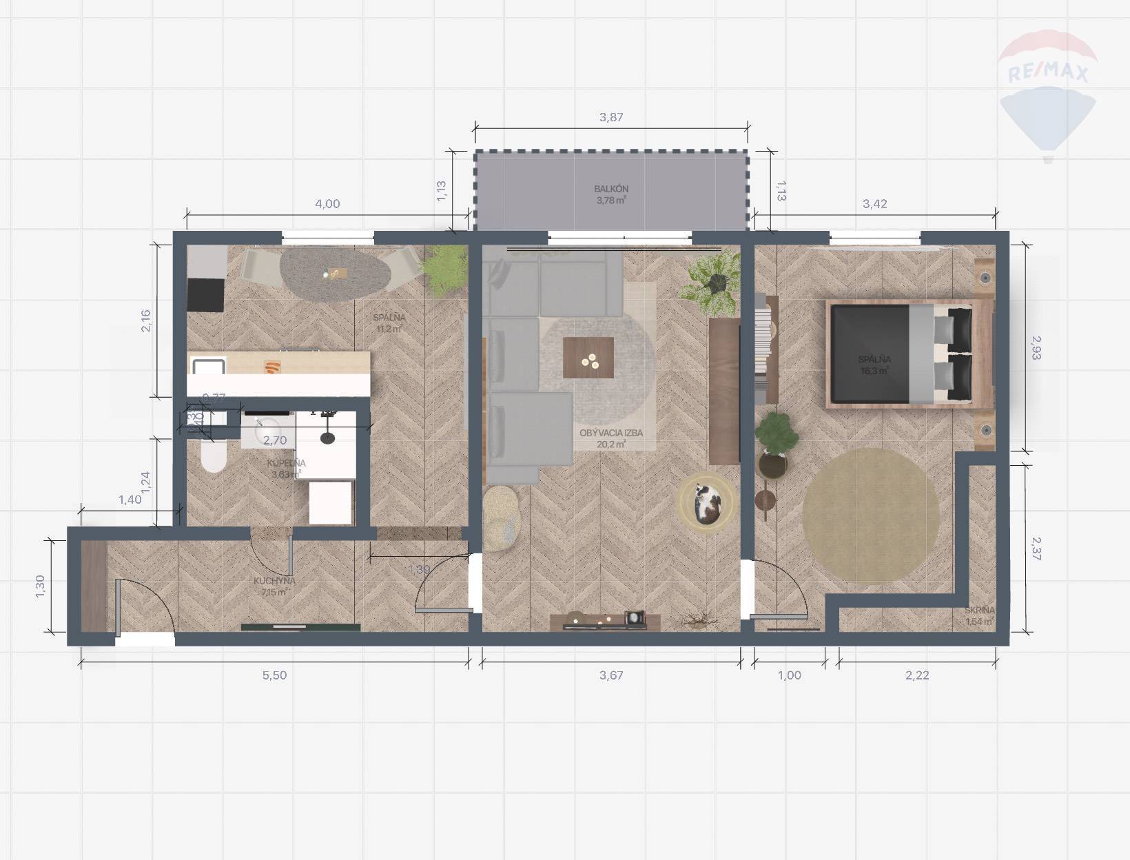 Predaj bytu (2 izbový) 60 m2, Nové Zámky  -  2 izbový byt Nové Zámky Slivkanič realitný maklér REMAX Family Nitra