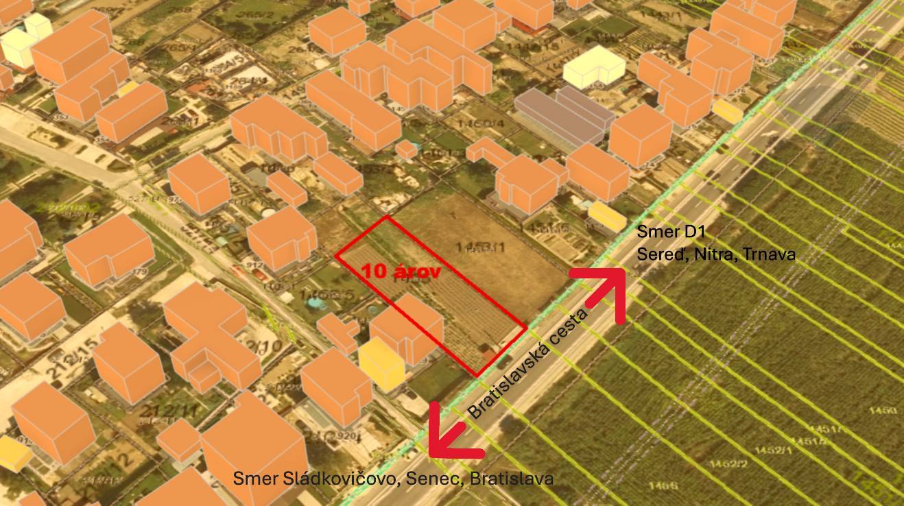 Predaj pozemku Velká Mača 1000 m2 Excluzivne