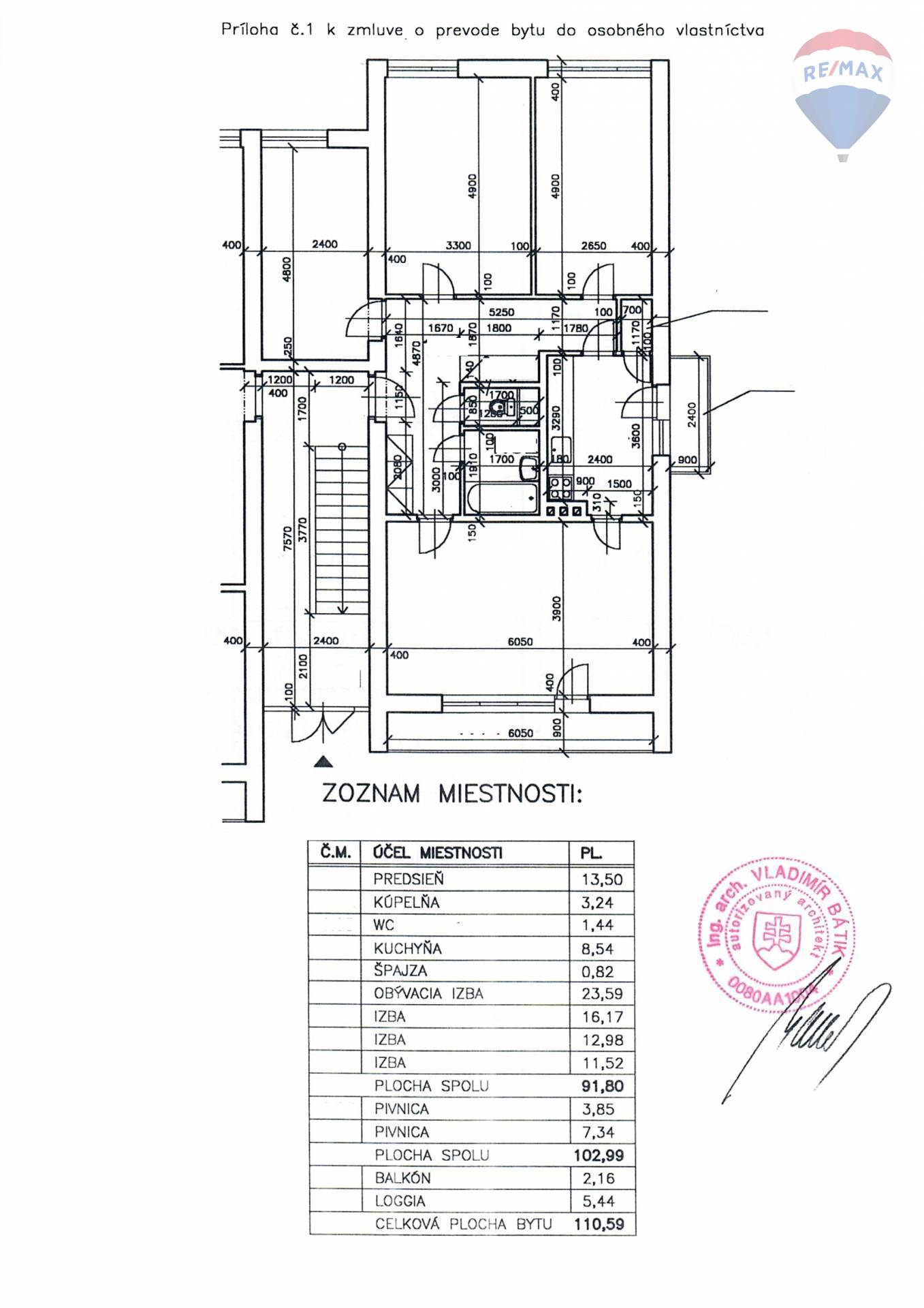 Predaj bytu (4 izbový) 110 m2, Liptovský Mikuláš  -  pôdorys bytu