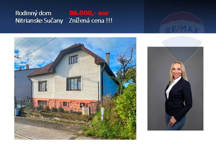 PREDAJ starší RD Nitrianske Sučany - znížená cena!!!