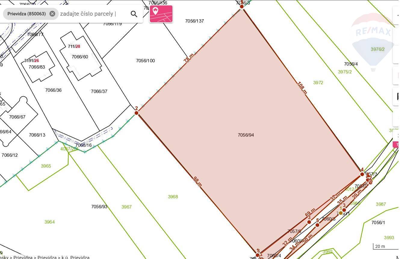 Investičná príležitosť - pozemky Pod Skalkou - 7907 m2 - Prievidza