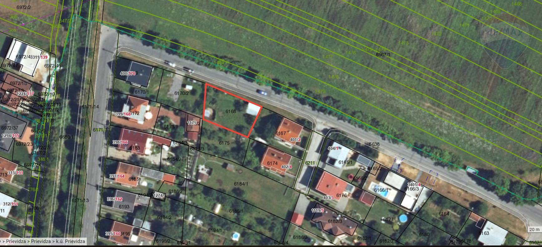 Rovinatý stavebný pozemok - 469 m2 - Prievidza - Necpaly