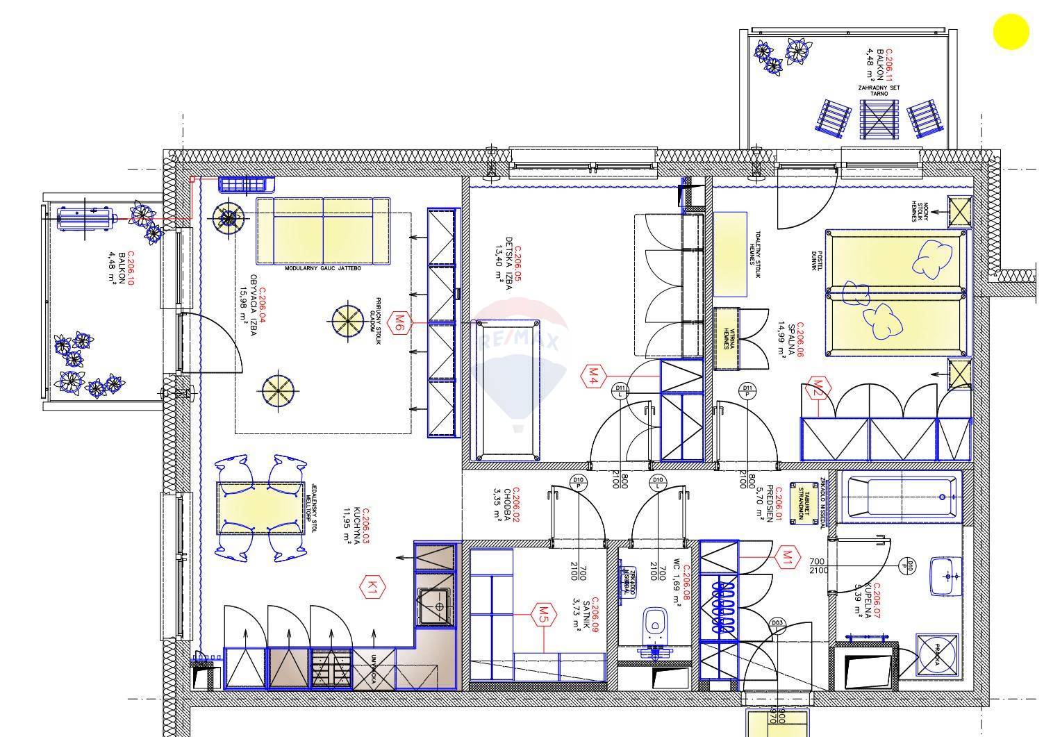 Prenájom bytu (3 izbový) 85 m2, Trnava  -
