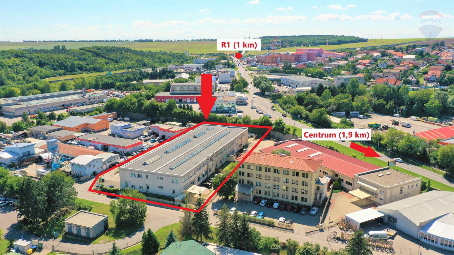 NA PRENÁJOM SKLADOVACIE A VÝROBNÉ PRIESTORY, NAPOJENIE NA R1 